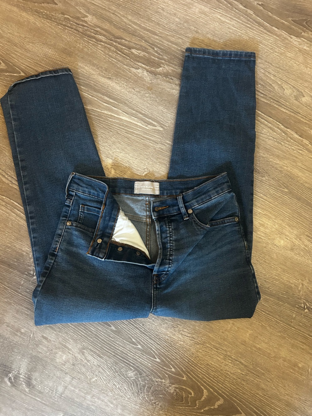 Everlane Women's Slim Straight Dark Blue Jeans